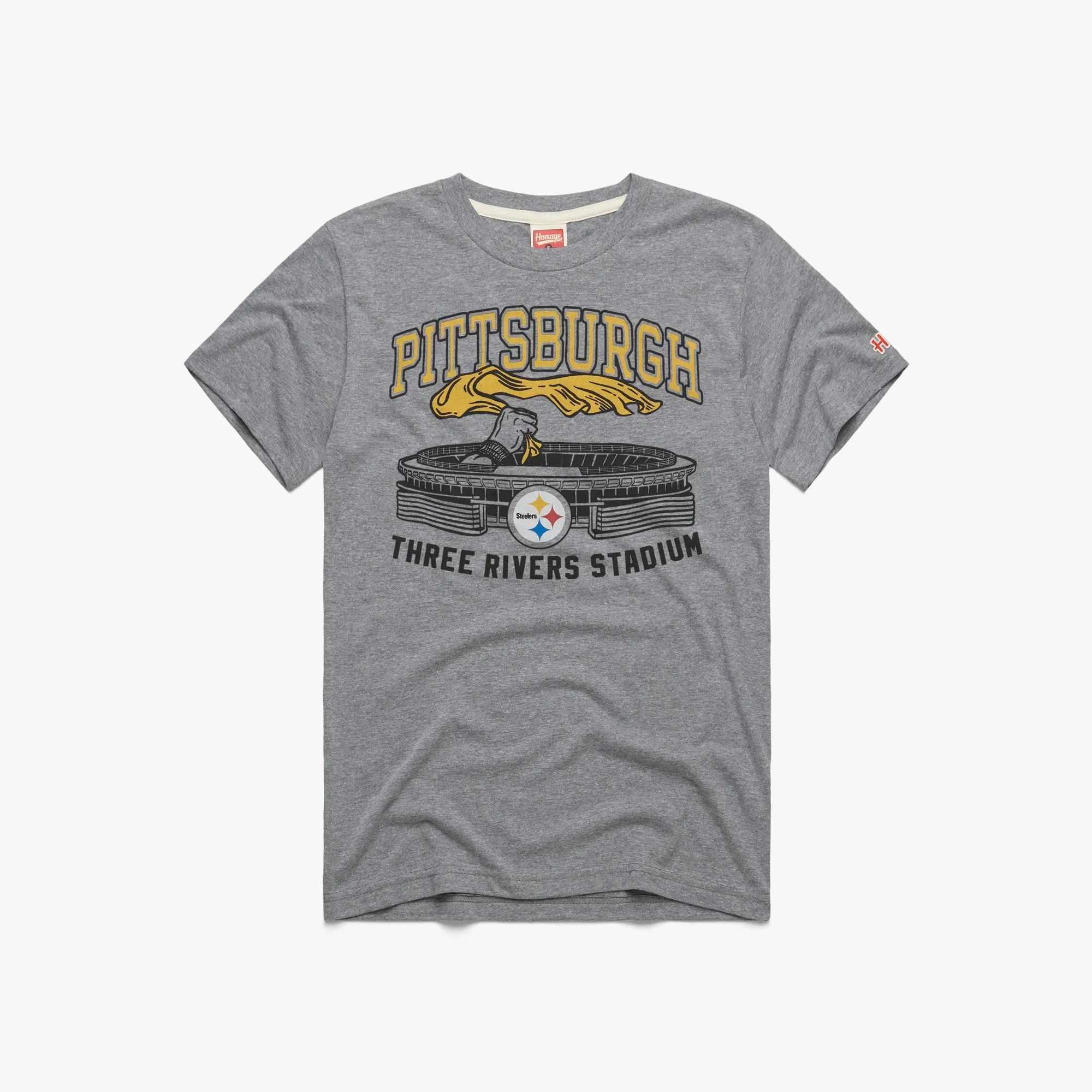Pittsburgh Steelers Three Rivers Stadium Raw Hem Finish Light Trend