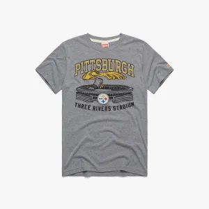 Pittsburgh Steelers Three Rivers Stadium Raw Hem Finish Light Trend