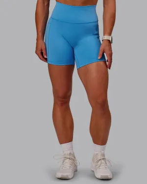 Fusion Ultra High-Rise 6" Short Pockets - Azure Blue Day Wear