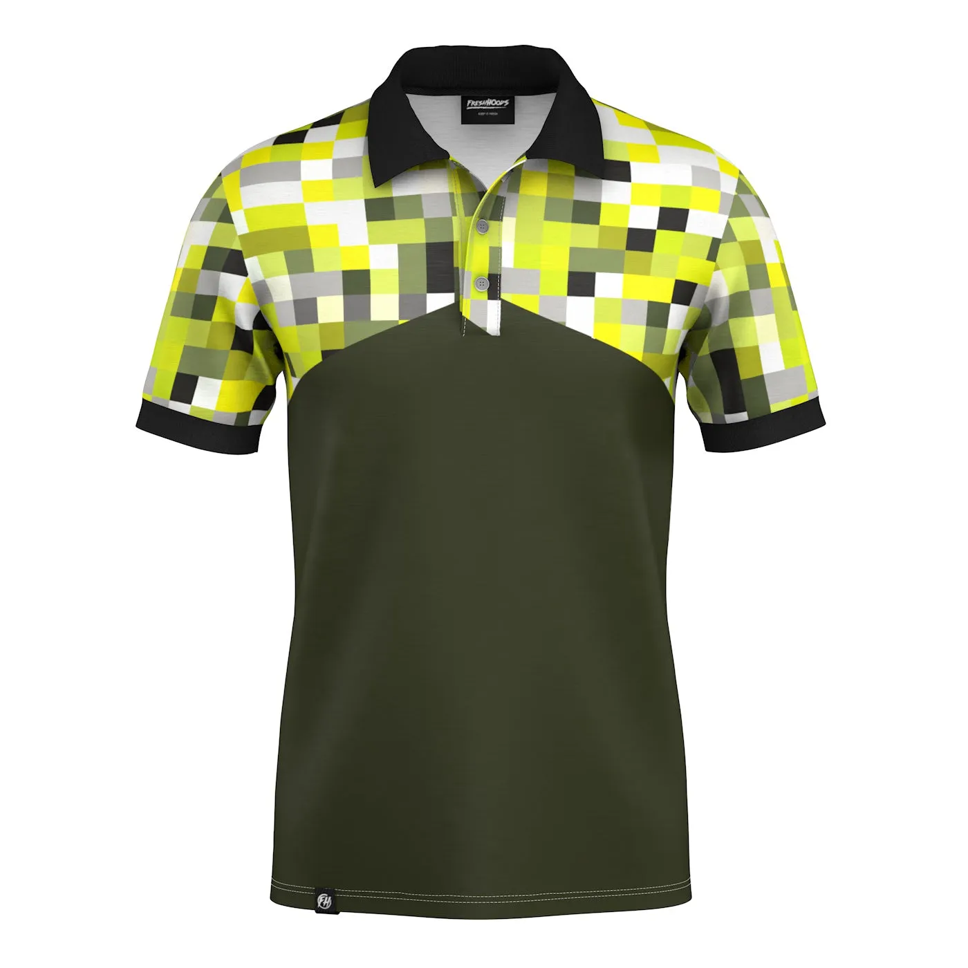 Summer Casual Green Fusion Polo Shirt
