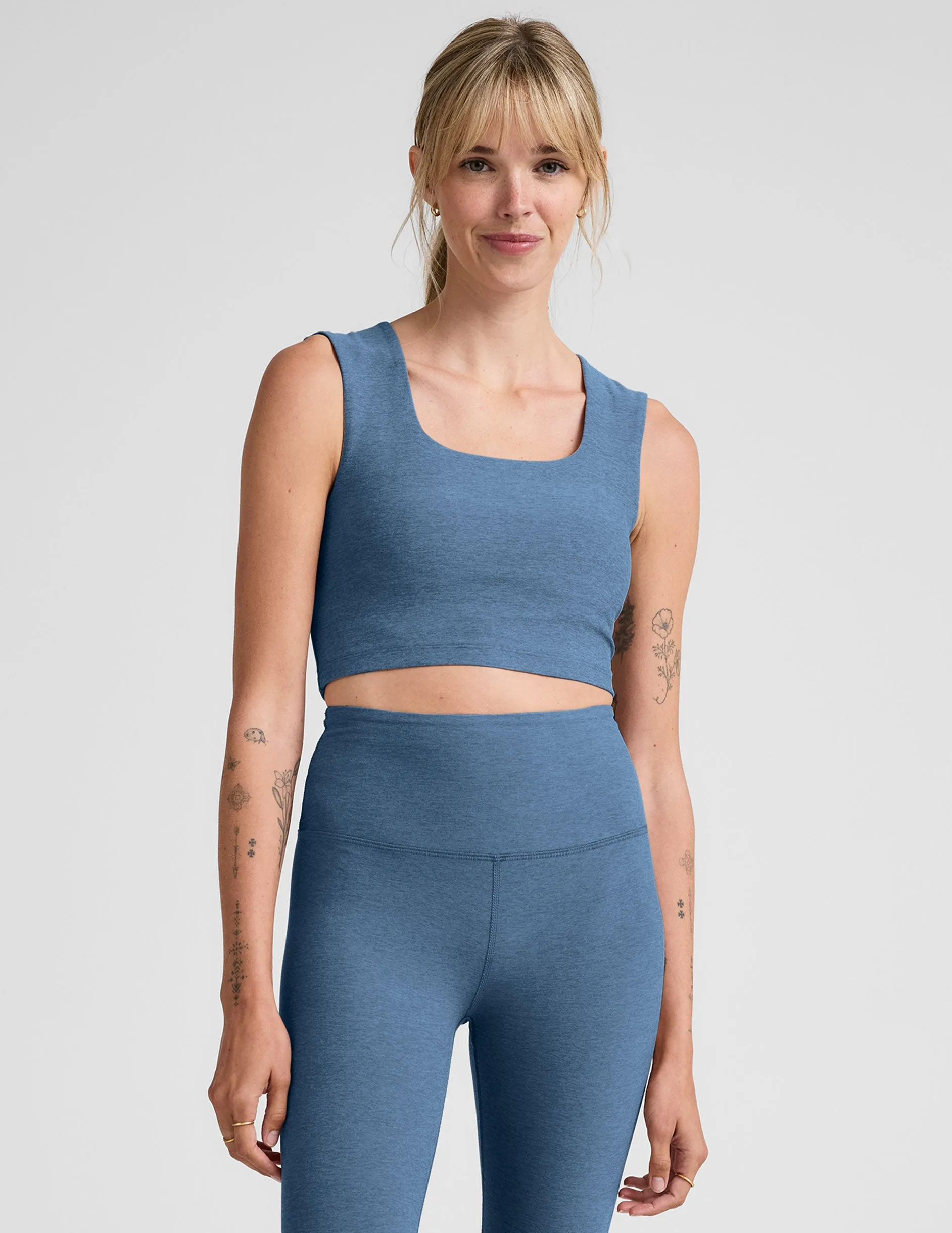 Stay Flexible Fit Spacedye Square Up Cropped Tank