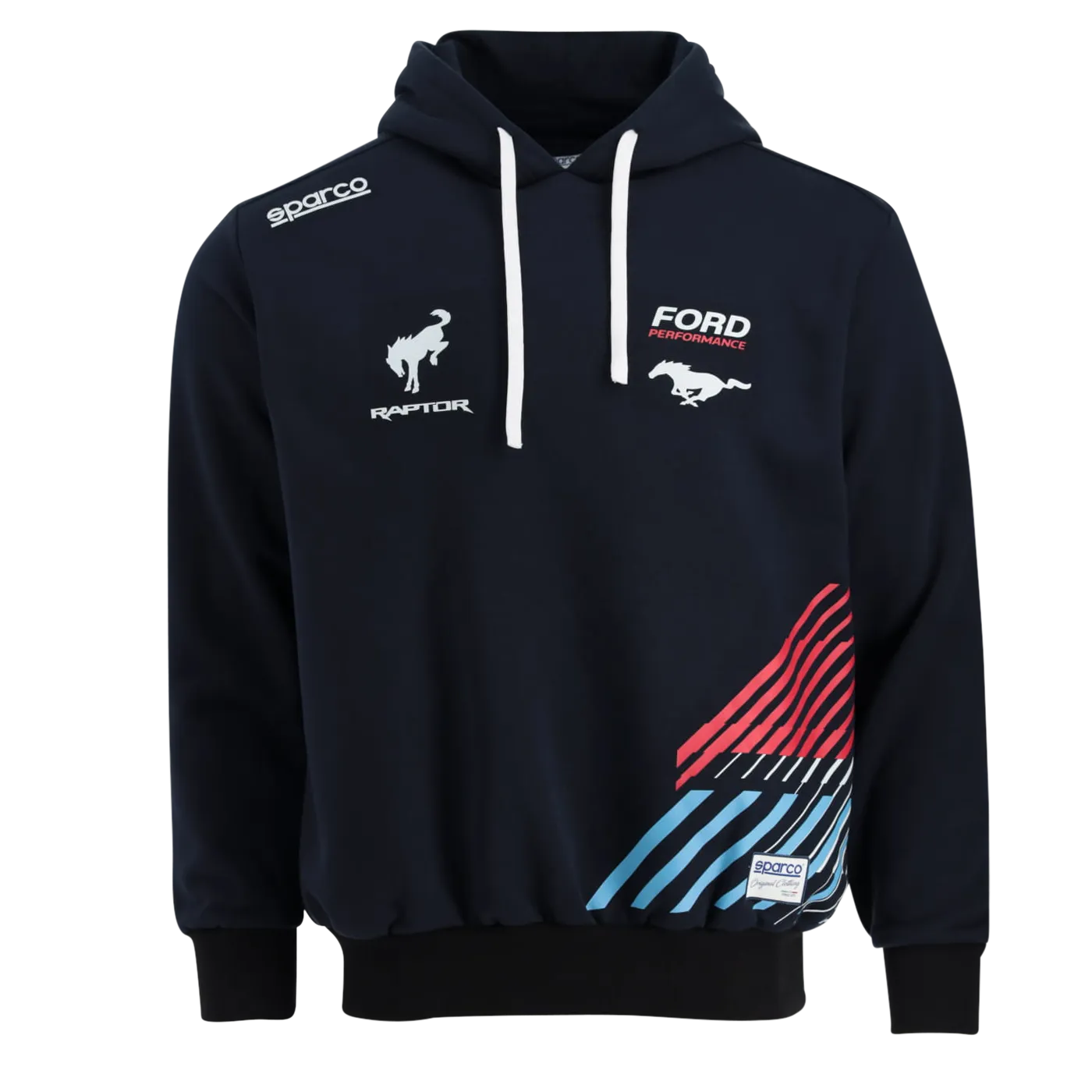 Ford Performance Sparco Mens Navy Blue Hoodie Simple Style