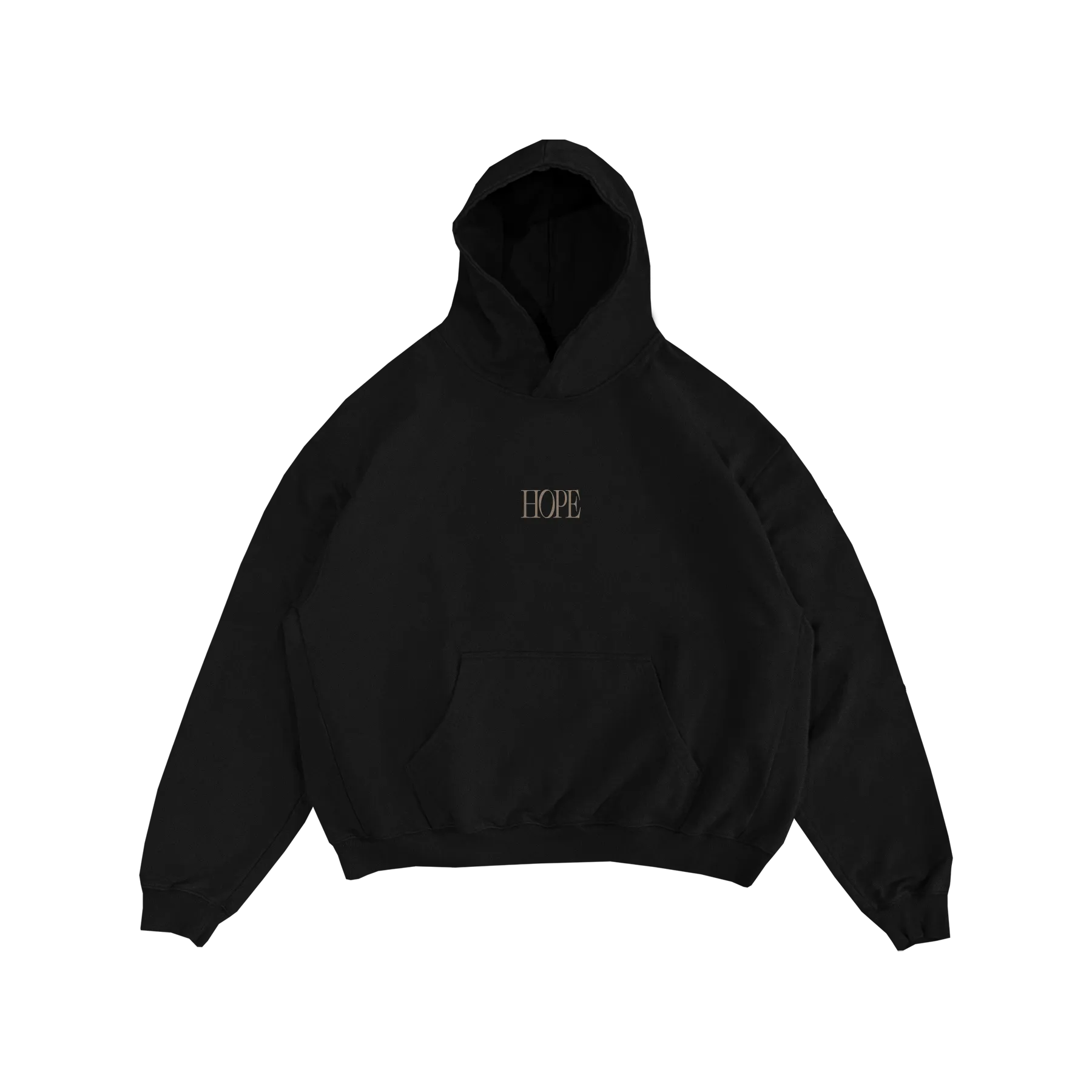 Water resistant coating Warm Comfort Premium Heavyweight Black "HOPE" Hoodie
