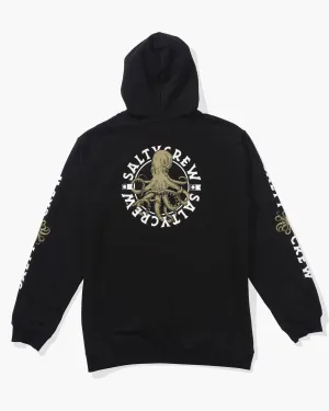 Tentacles Fleece Hoodie - Black Casual Essentials Drawstring