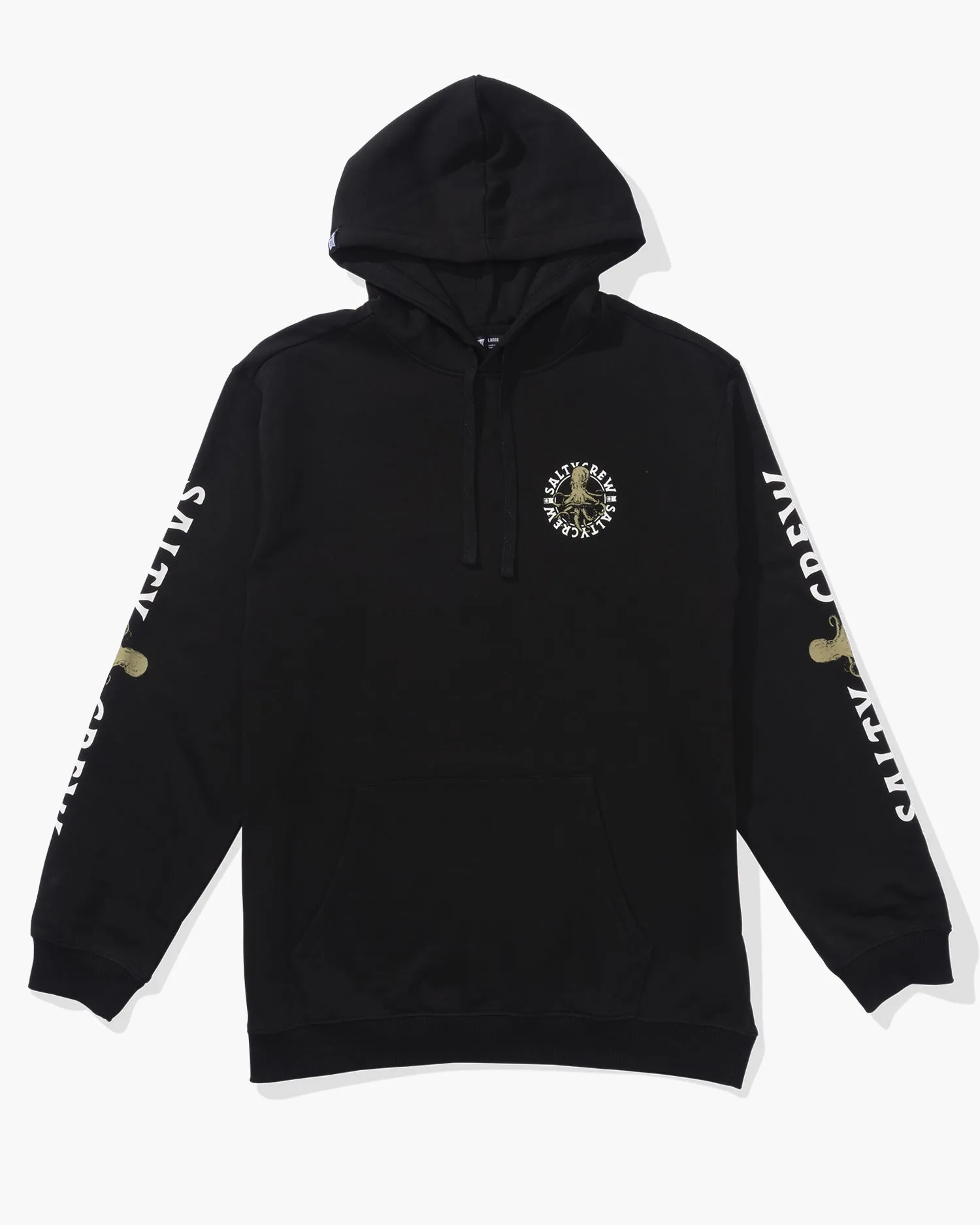 Tentacles Fleece Hoodie - Black Polyester Material Cozy Collection