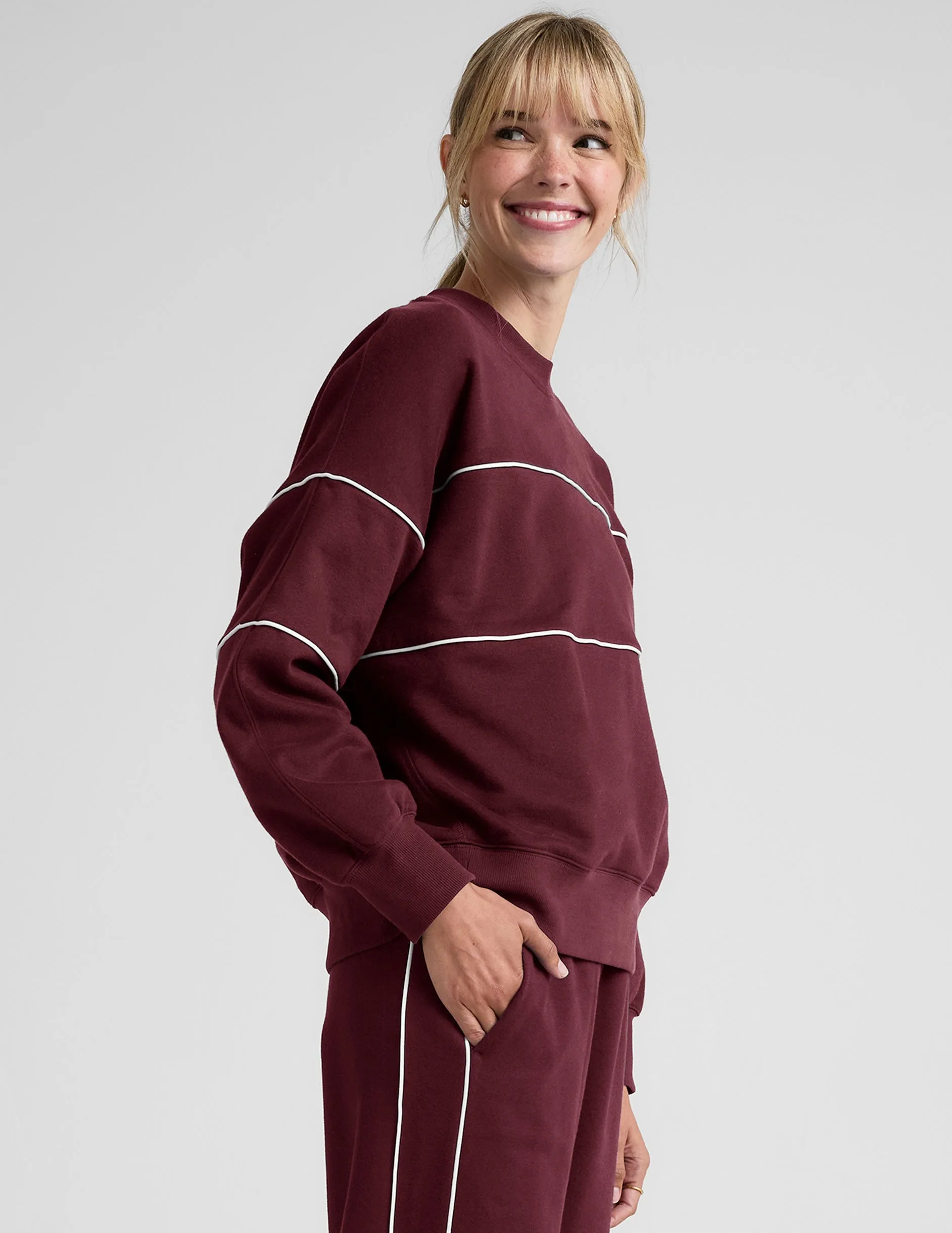 All-Weather Comfort product mass production efficiency LuxeFleece Piper Oversized Sweatshirt