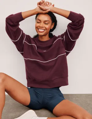 LuxeFleece Piper Oversized Sweatshirt product ribbon playfulness