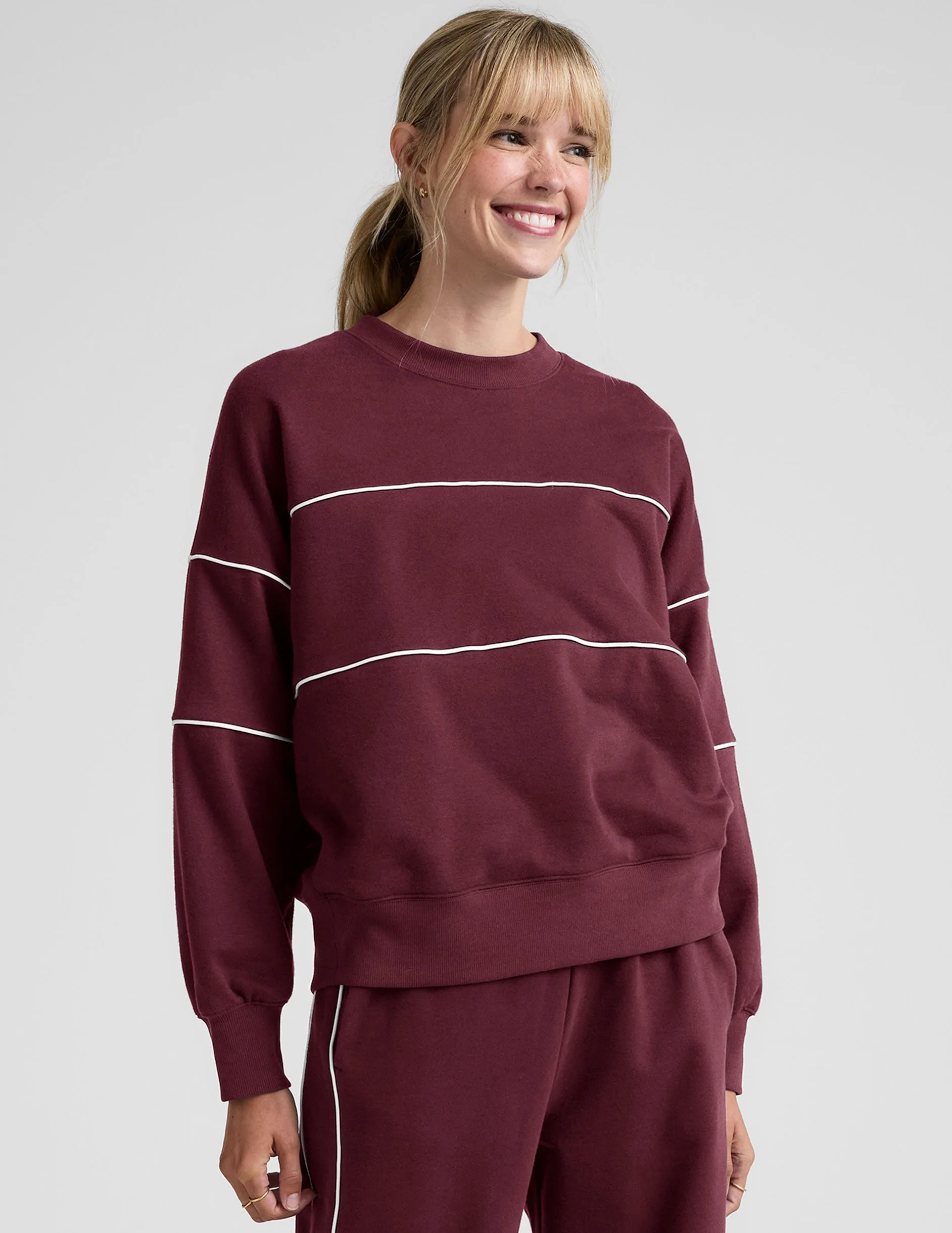 All-day Comfort Timeless Active LuxeFleece Piper Oversized Sweatshirt