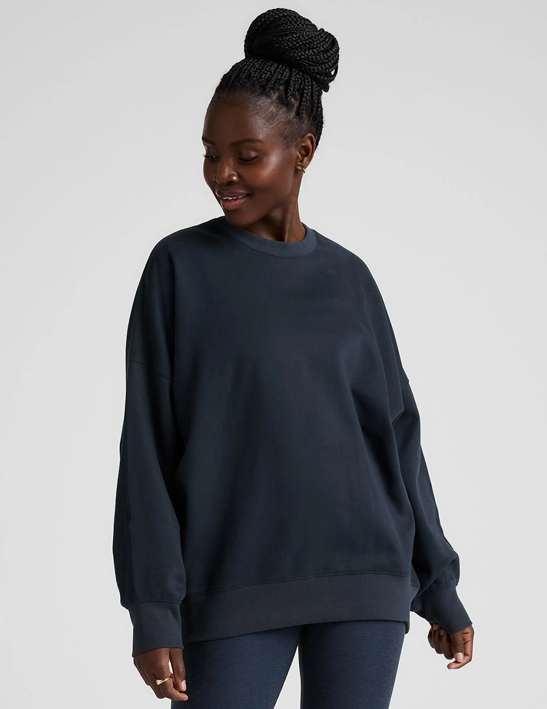LuxeFleece Oversized Sweatshirt Animal Print Chill Apparel