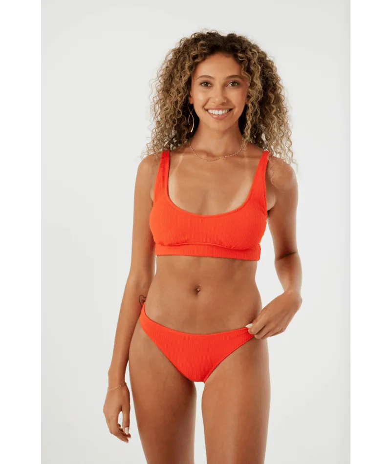 Roxy Aruba Hipster Full Bottom-Red Seamless construction