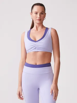 Workout Shirred Double Layer Bra