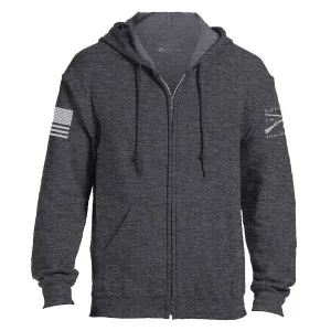 Grunt Style Basic Full-Zip Hoodie - Dark Heather Gray Summer