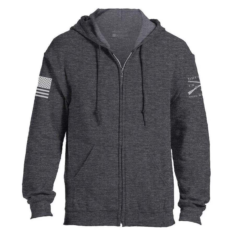 Grunt Style Basic Full-Zip Hoodie - Dark Heather Gray Summer