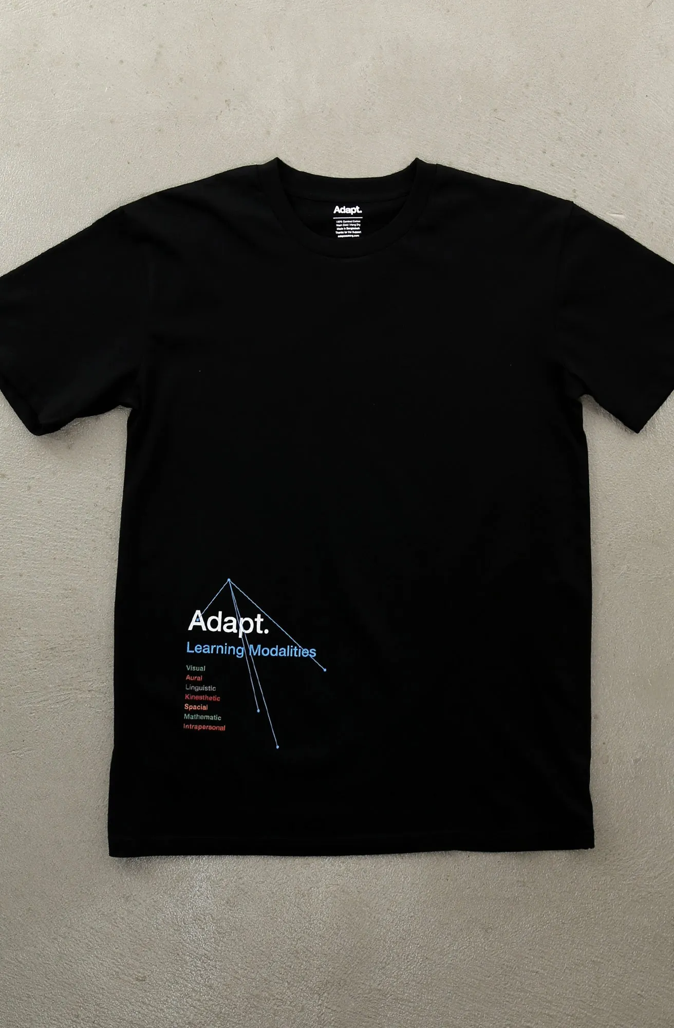 Modalities (Men's Black A1 Tee) Adjustable Hem Durable Color Retention