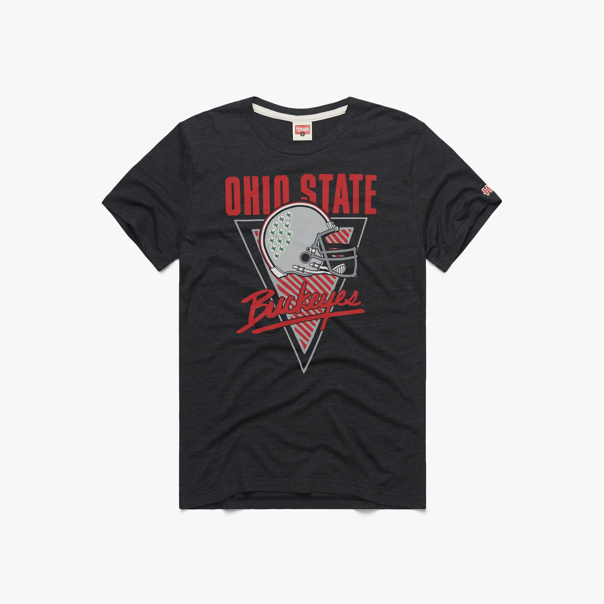 Ohio State Buckeyes Helmet Retro Travel Friendly Layered Hem Design