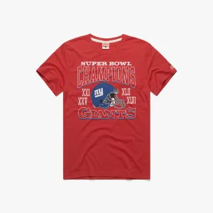 Effortless Look TexturedWeavePattern Giants 4 Time Super Bowl Champions