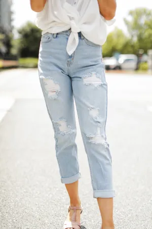 Natalie High-Rise Mom Jeans No Gap Waist