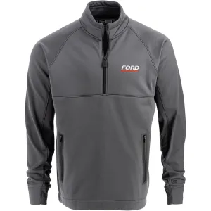 Bold Print Petite Cut Ford Performance Mens Gray Quarter Zip Pullover