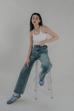 Outfit Ready Style Petite Klaude Straight Leg Denim Jeans Version 1