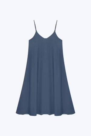 Denim Camisole Dress - Denim [AT] Loose Modern Minimalist