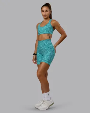 Fusion Ultra High-Rise 6" Short Pockets - Aquatic Awe Vitality Print handmade touch