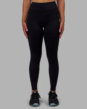 Elite High-Rise Full Length Legging Pockets - Black Yoga Class Quick Dry