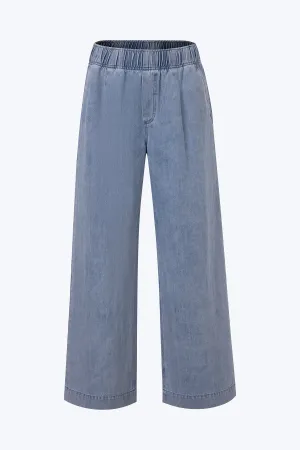 Pull-up Denim Trousers - Denim Edgy Design