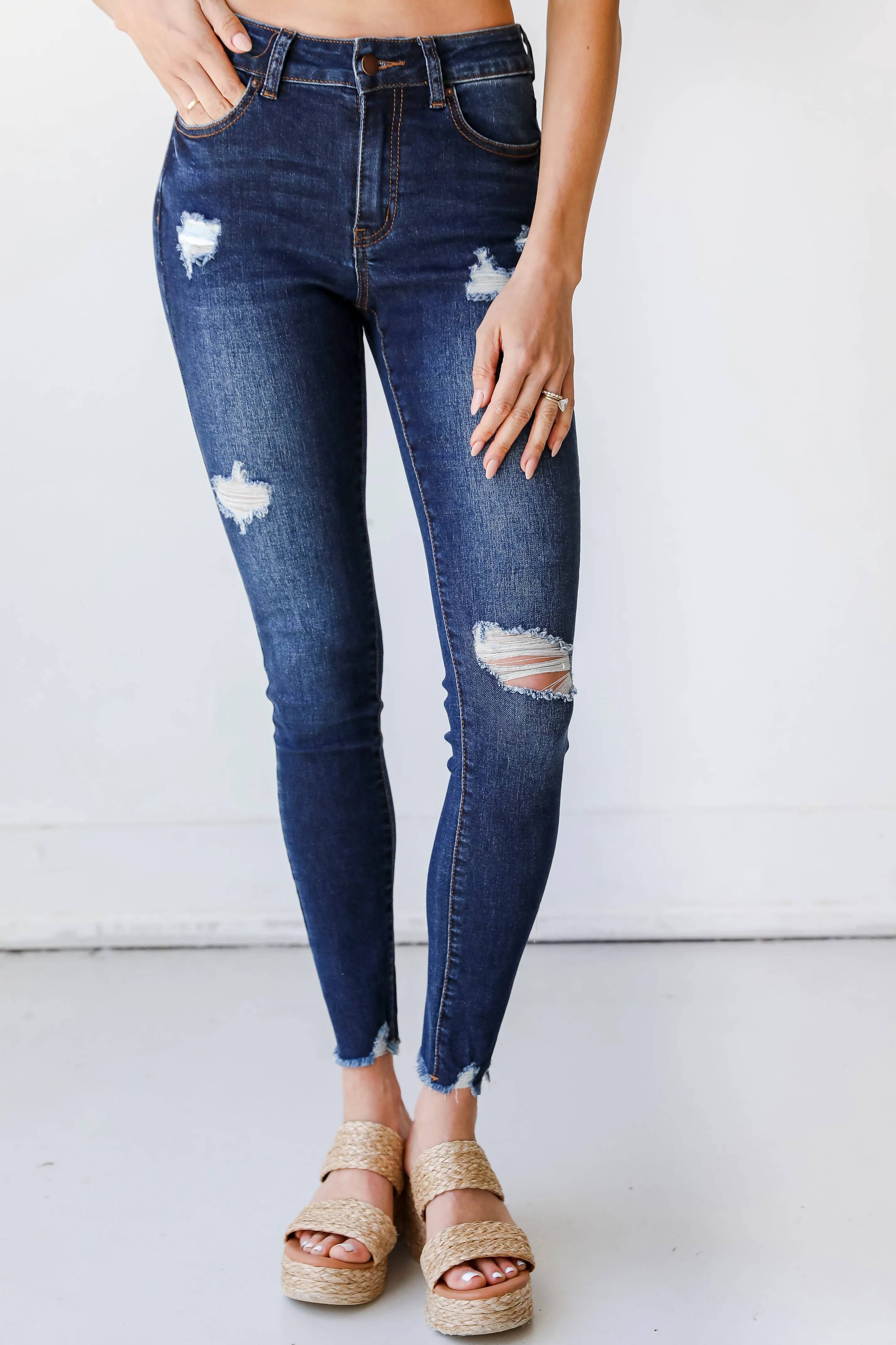 Soft Road Trip Youth Style FINAL SALE - Bethany Distressed Skinny Jeans