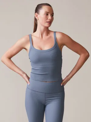 Microfiber fabric exercise Rib Bra Tank