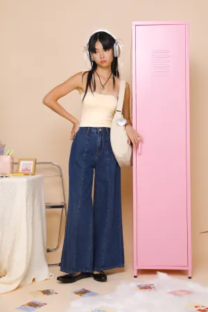 Stretch Free Fit Basic Fashion Regular Bryton Wide Leg Denim Jeans