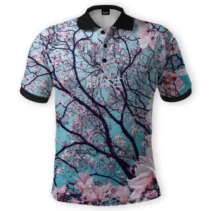Cherry Blossom Polo Shirt Breathable Style