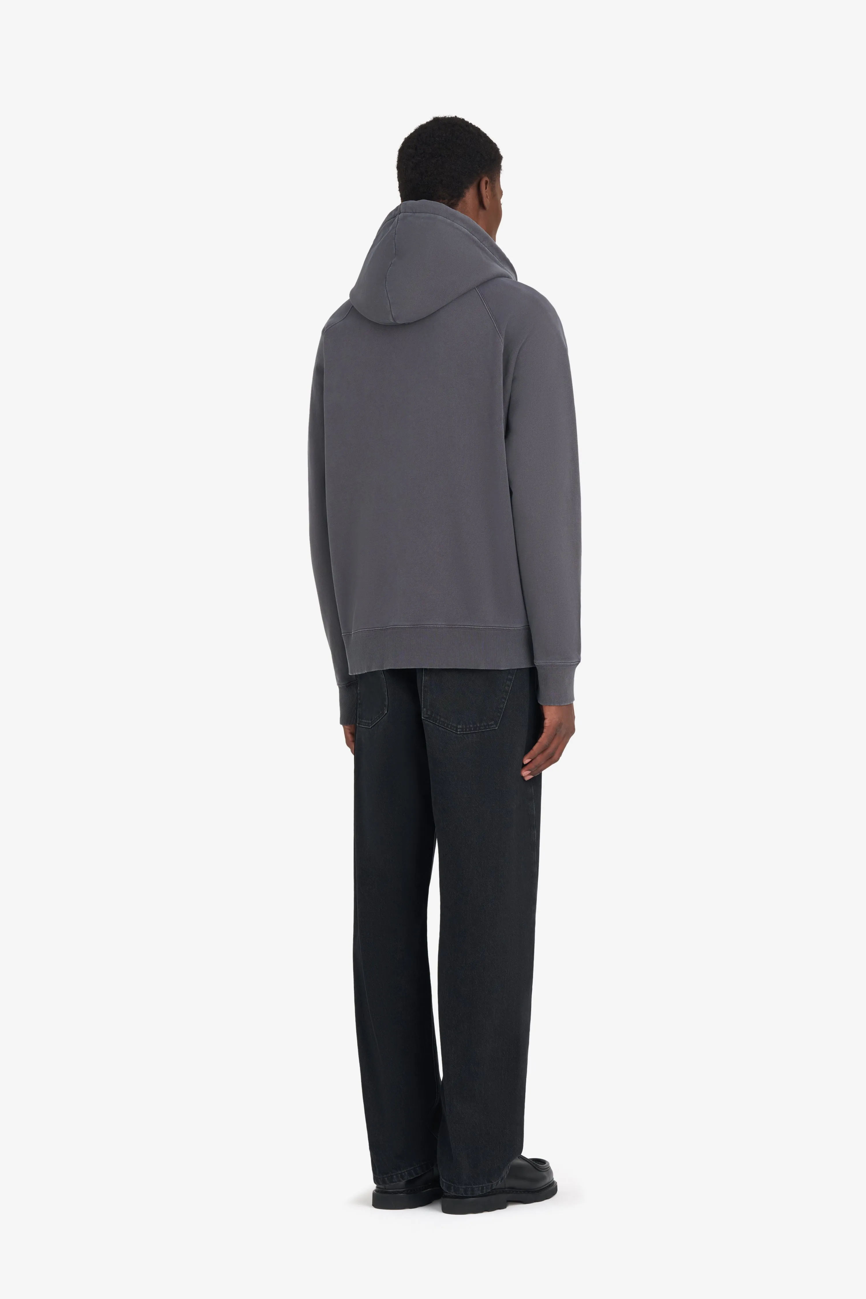 Satin Lining Cozy Mood LOOSE ZIP HOODIE EMBLEM