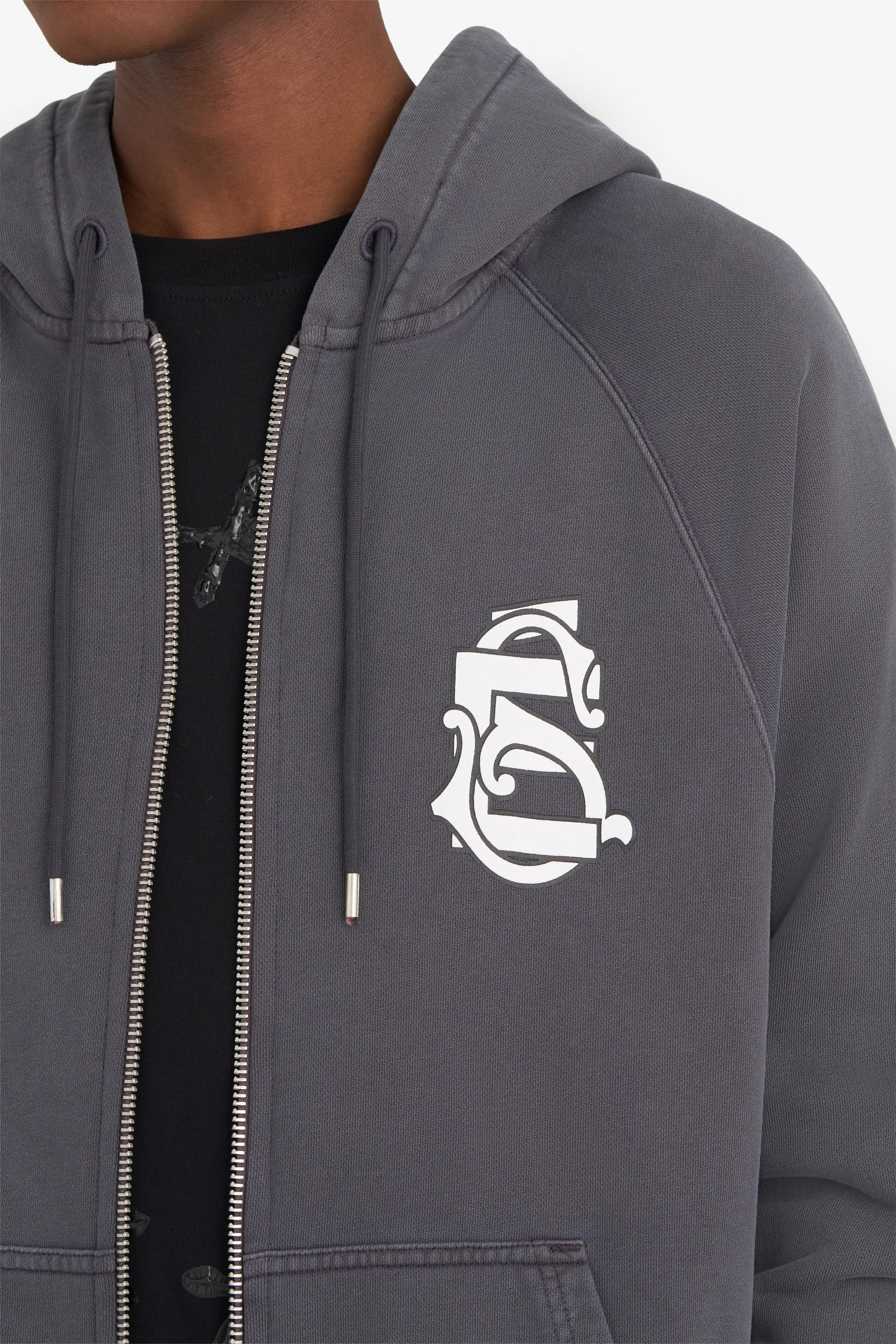 LOOSE ZIP HOODIE EMBLEM Comfy Apparel