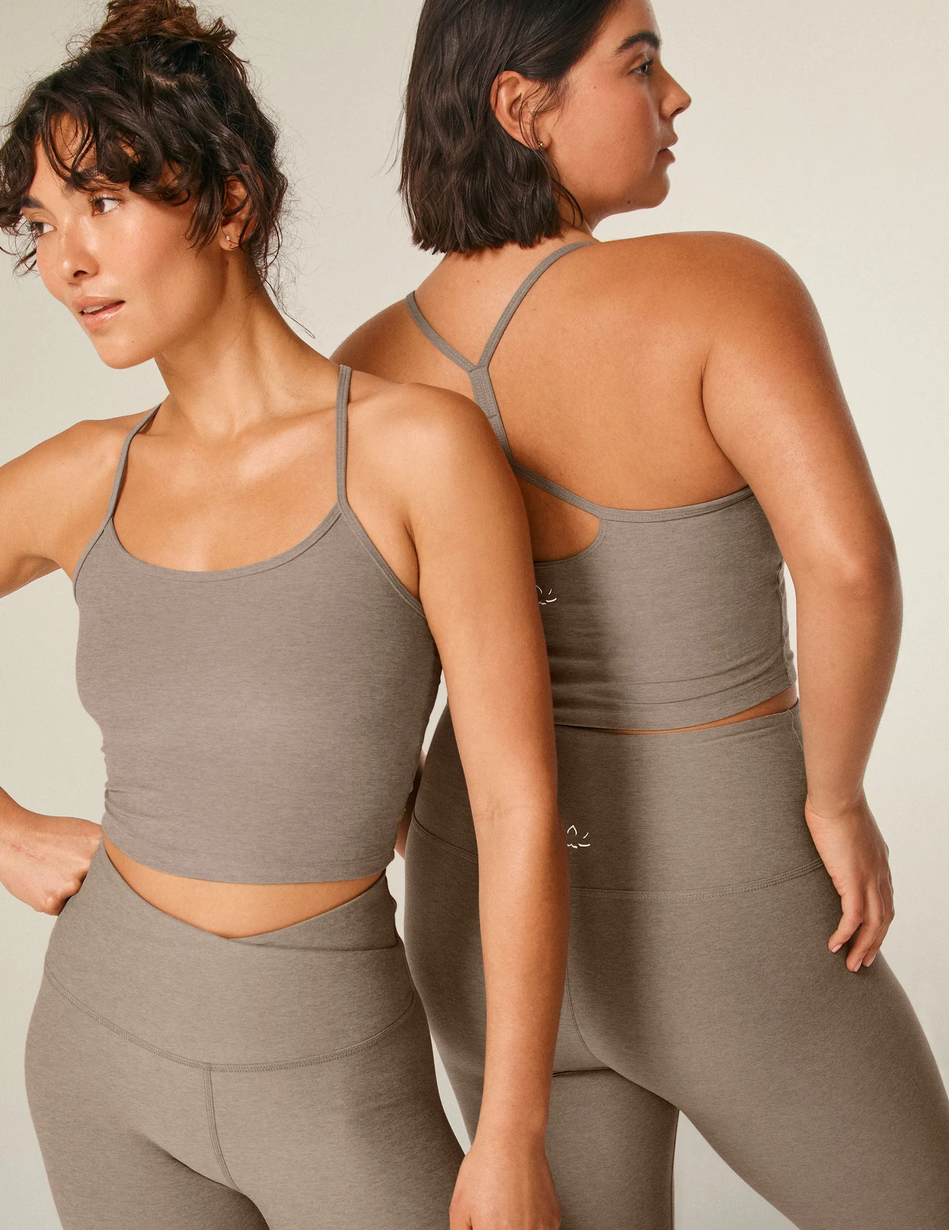 Advanced Design Spacedye Slim Racerback Cropped Tank