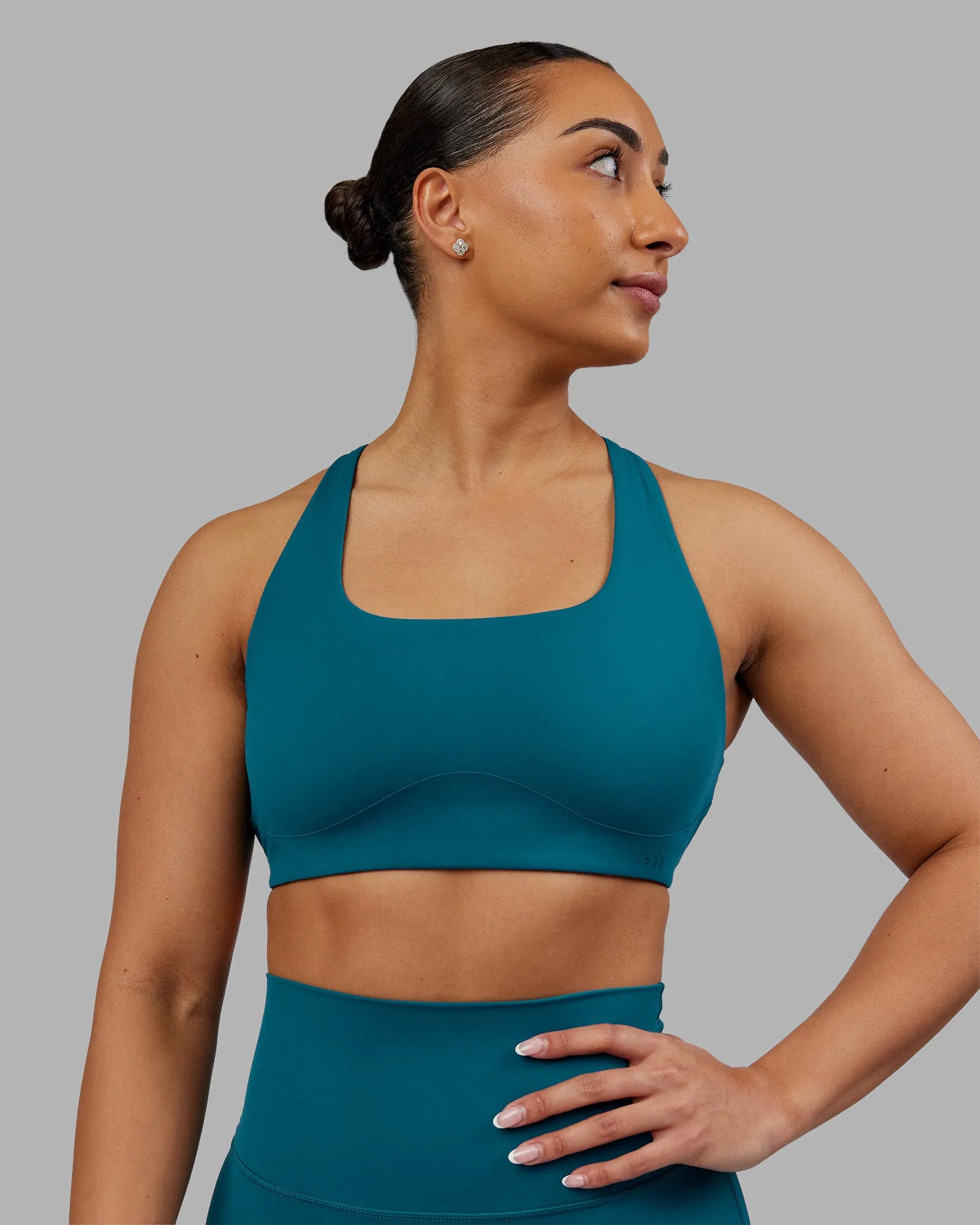 Aspire Sports Bra - Blue Coral Lightweight Performance Material Cropped fit