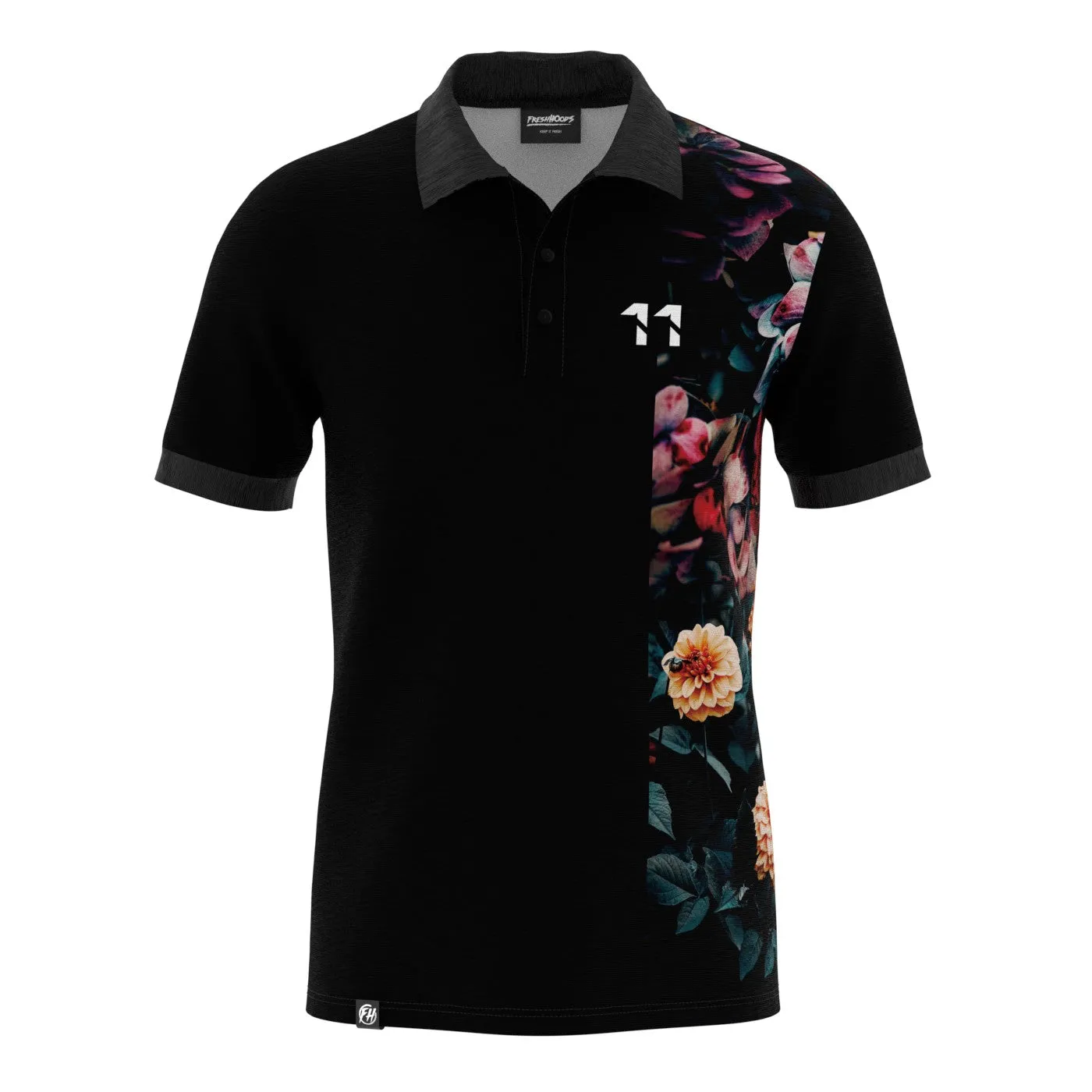 Urban Chic MoistureManagement System Vintage Flowers Polo Shirt