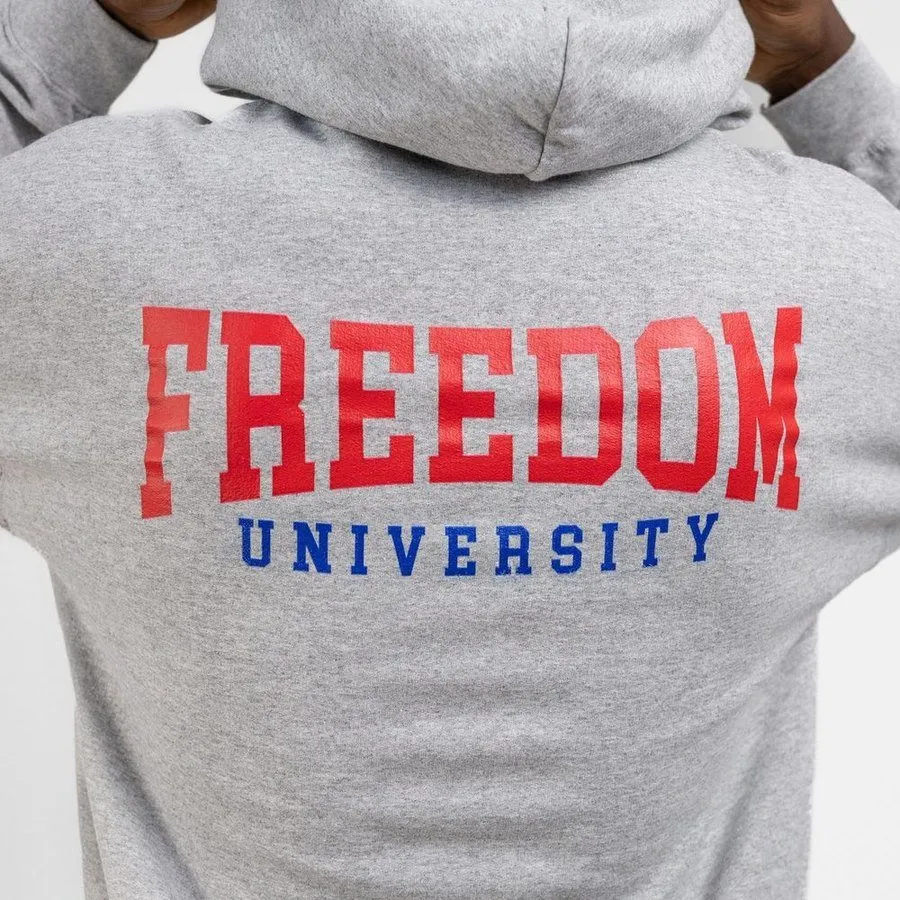 Freedom University Hoodie - Sport Gray Fresh Chic Daily Wear