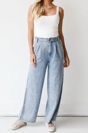 FINAL SALE - For The Frill Of It Wide Leg Jeans Motion Ease Ready Choice