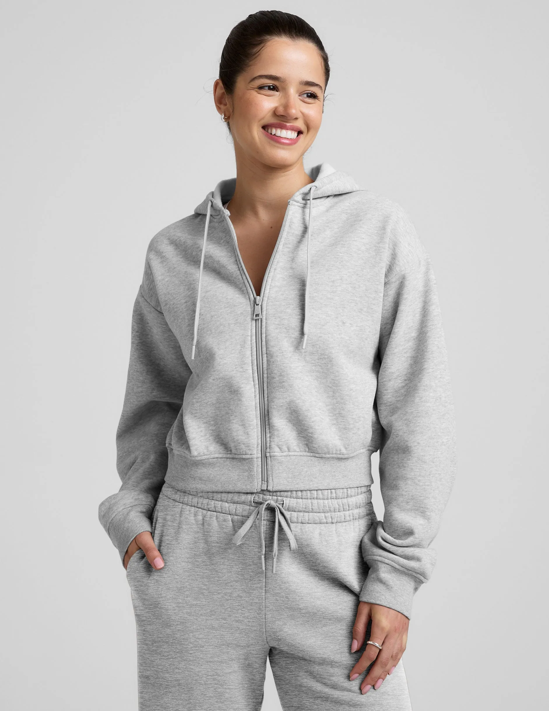 LuxeFleece Zip Up Hoodie rainy day wear Essential Bold