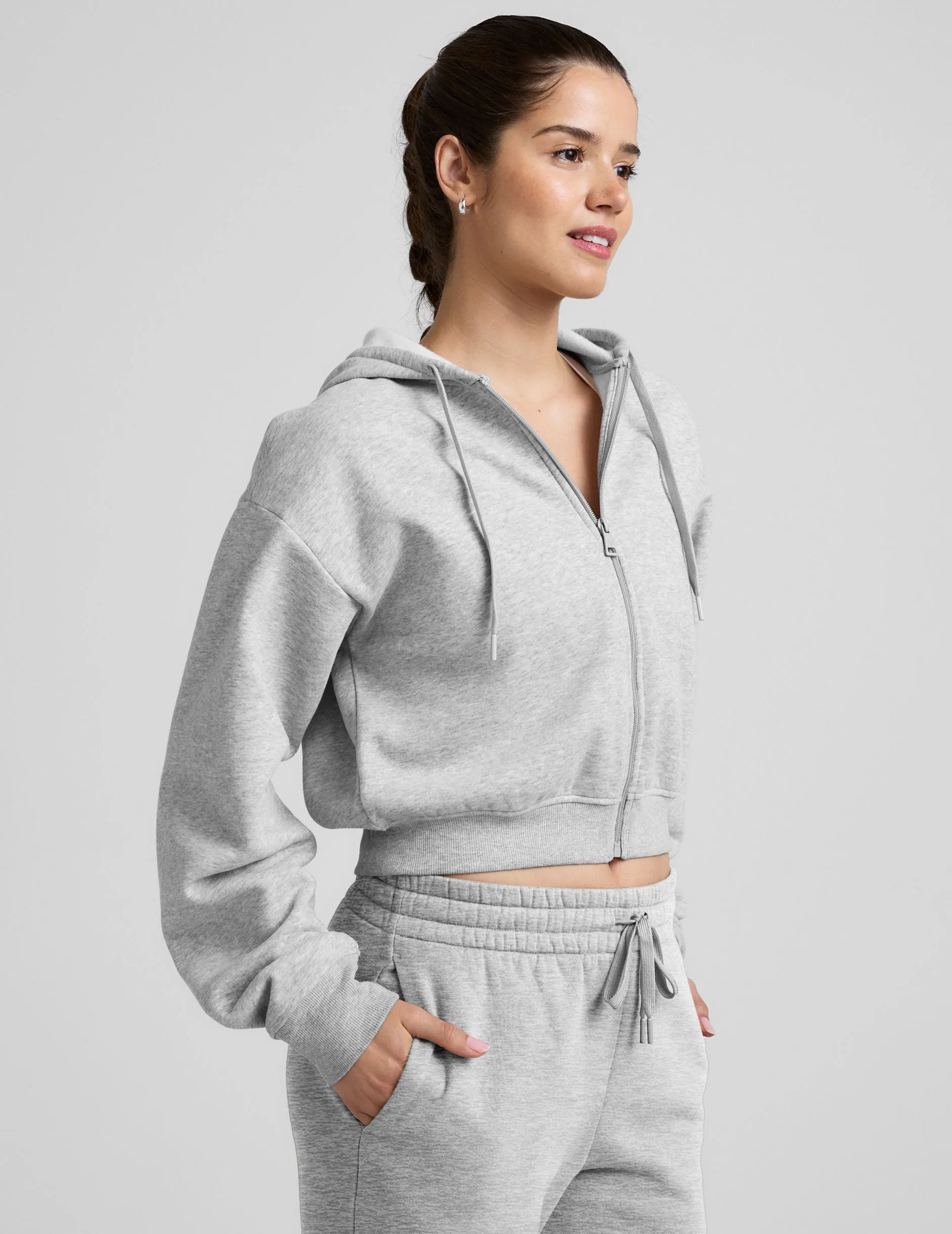 LuxeFleece Zip Up Hoodie Cozy Outfit