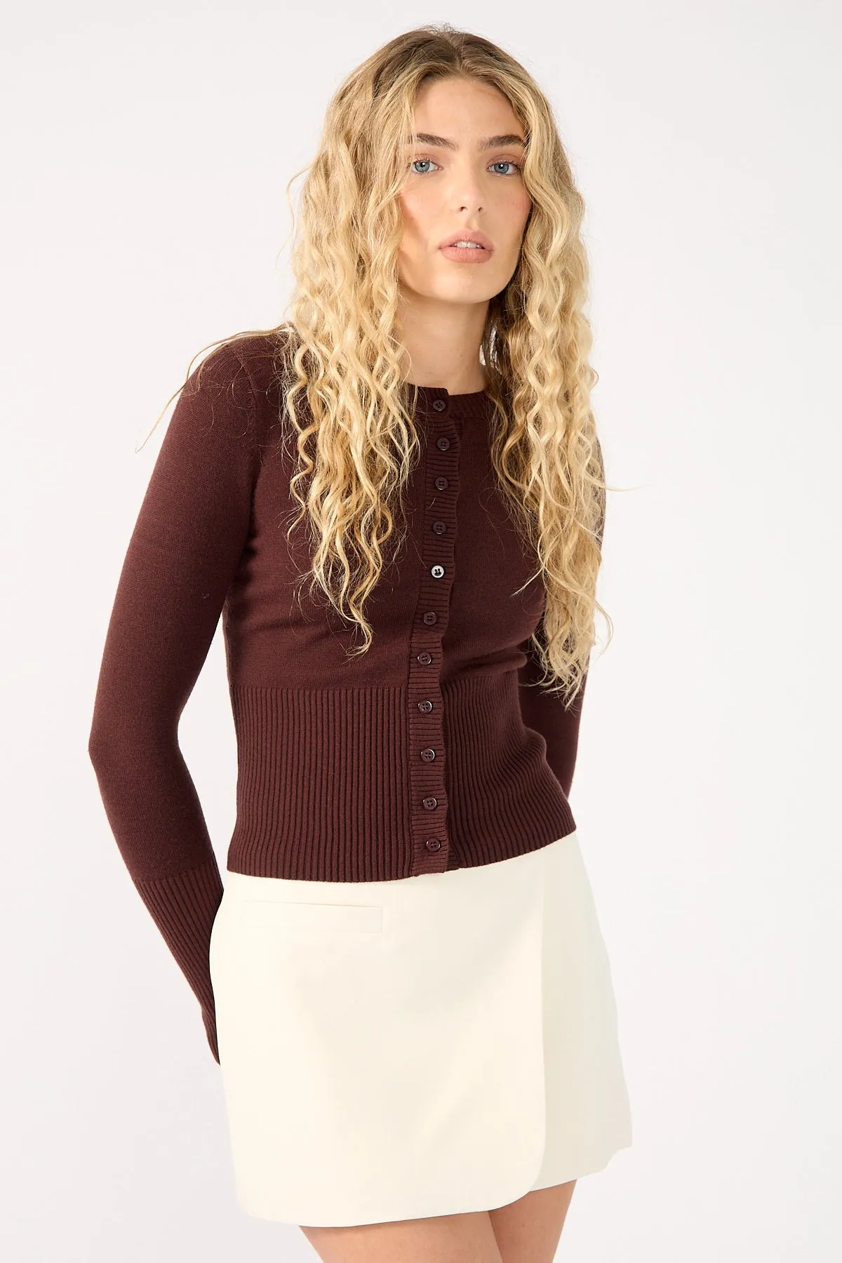 A Line Silhouette Minimal Style Perfect Stranger Lupa Mid Rise Skort Cream