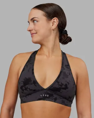 Stamina Sports Bra - Black Tie Dye Cool-down