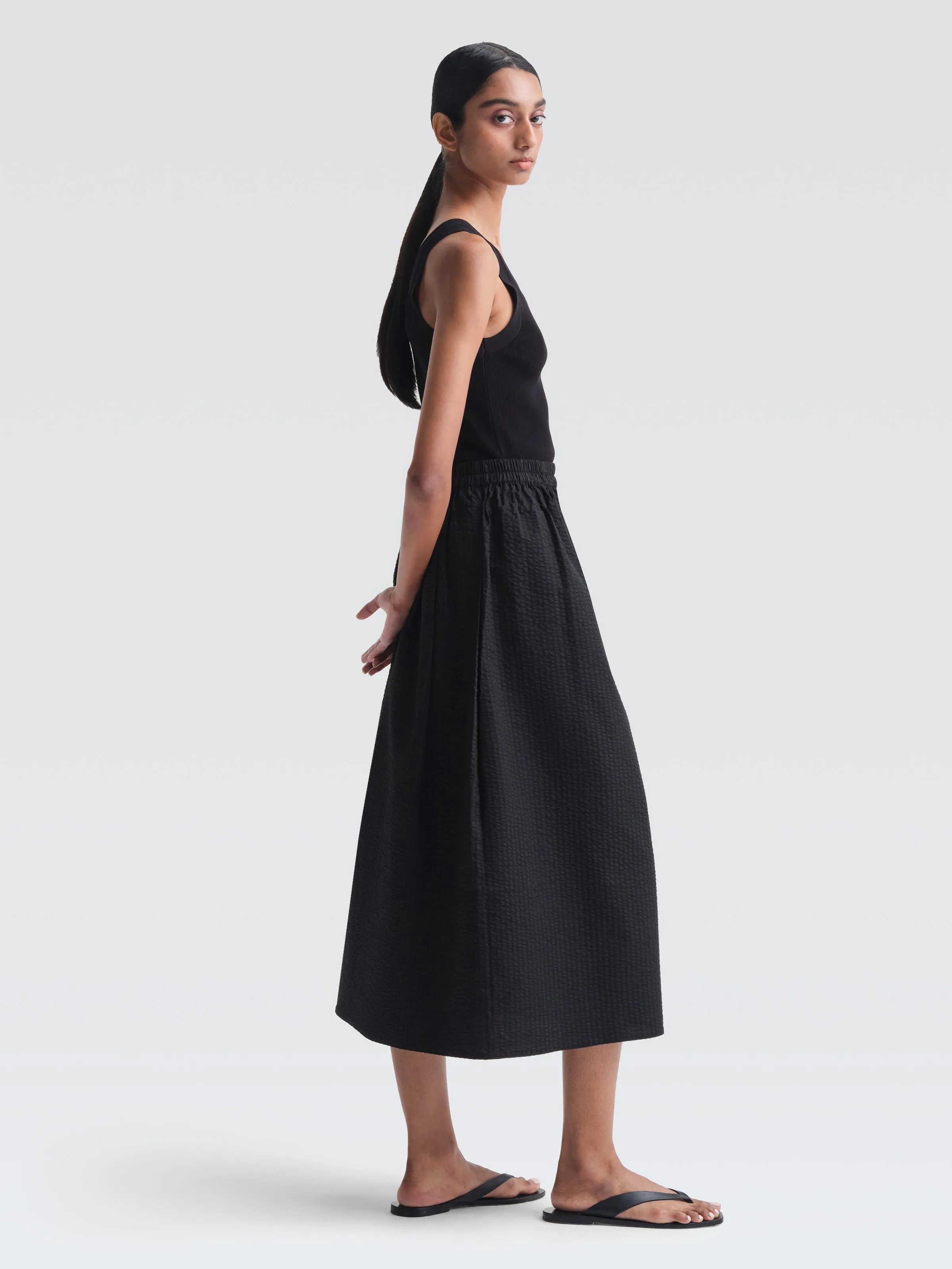 Tear Resistant Weekend Vibes Seersucker Alice Skirt