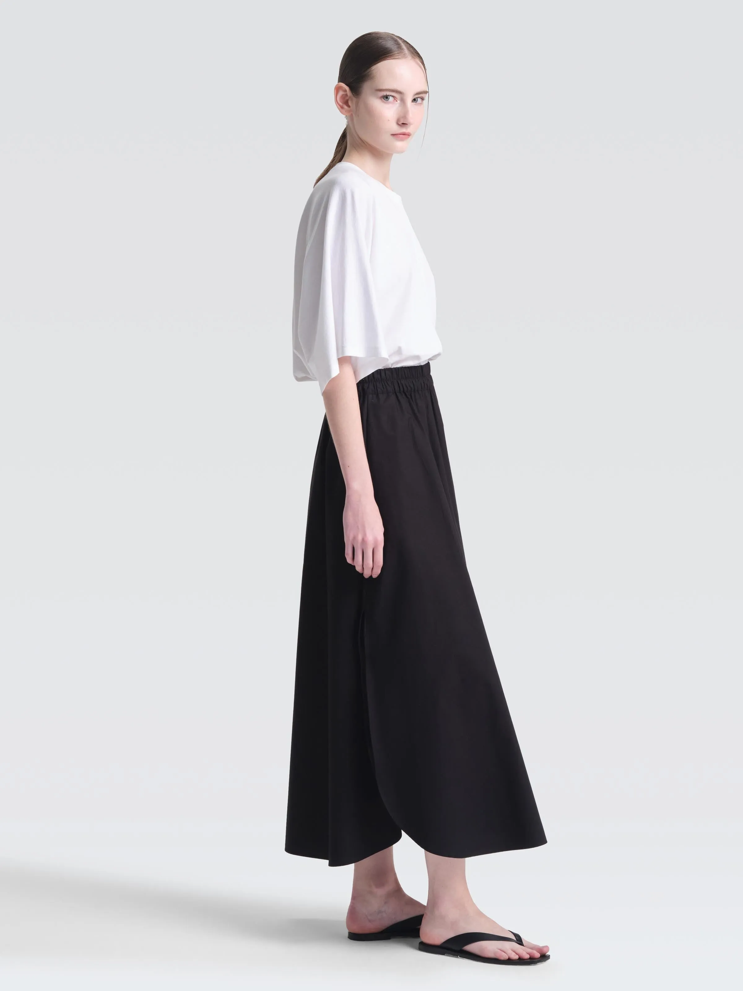 Paper Poplin Arcay Skirt Casual Outfit Stretchy