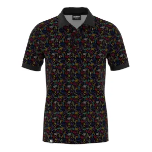 Color Mushrooms Polo Shirt Luxe Apparel Layered Look