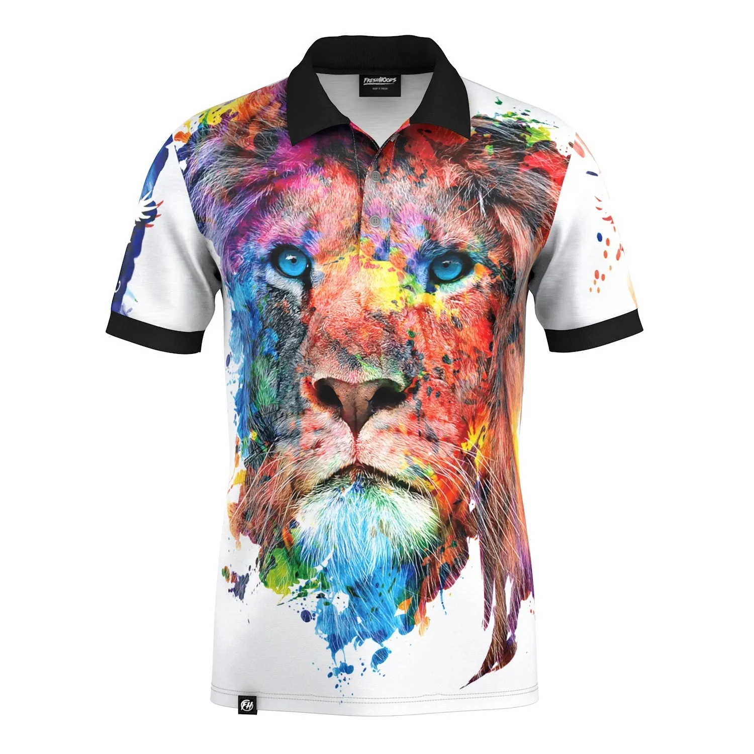 Colorful Lion Polo Shirt Casual Vibe Fashion Forward