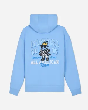 Stylish Look Gridiron Hooded Sweatshirt