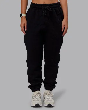 Indoor Active MVP Quilted Track Pant - Black-Geometric