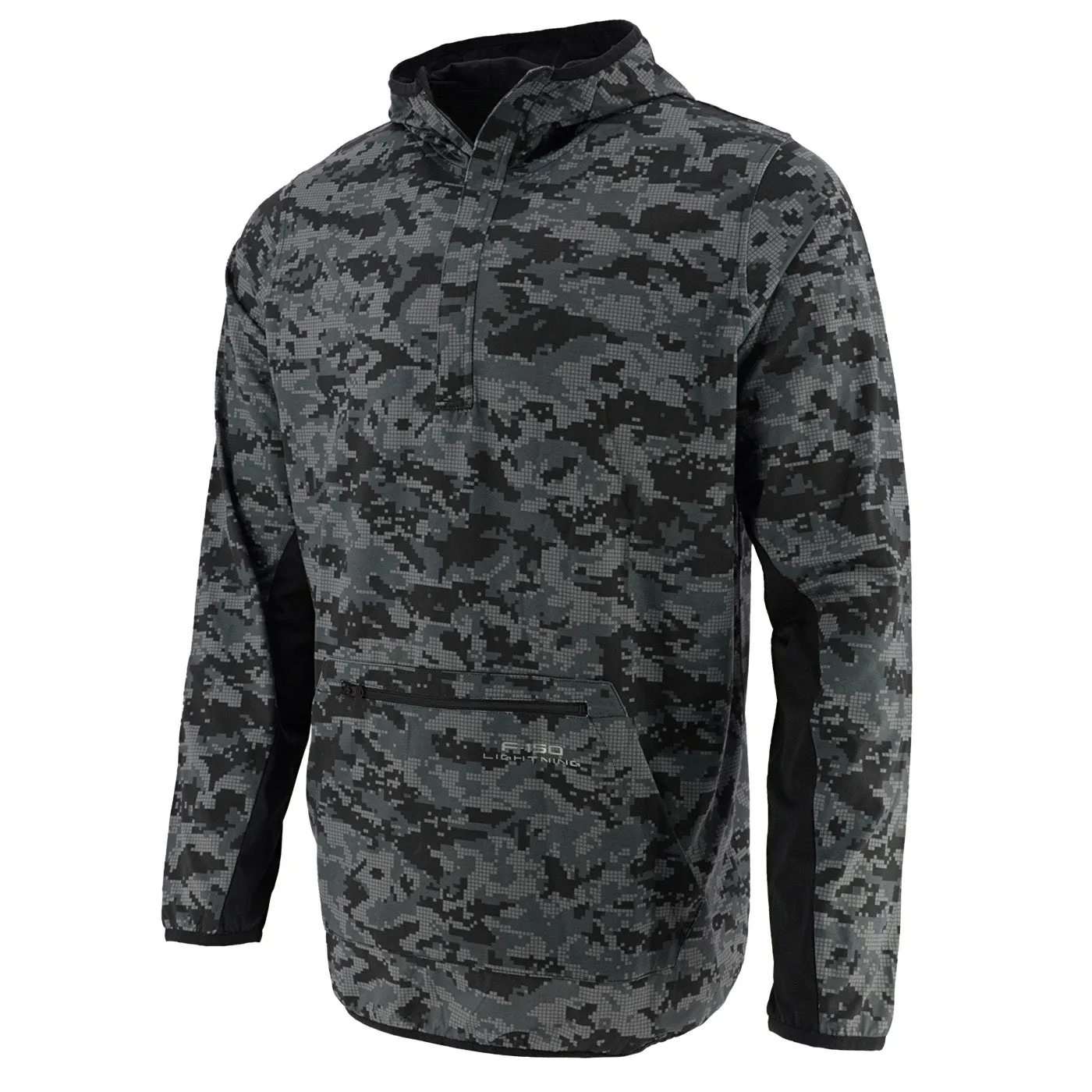 Ford F-150 Lightning Mens Digital Camouflage Half Zip Hoodie Vibrant Print