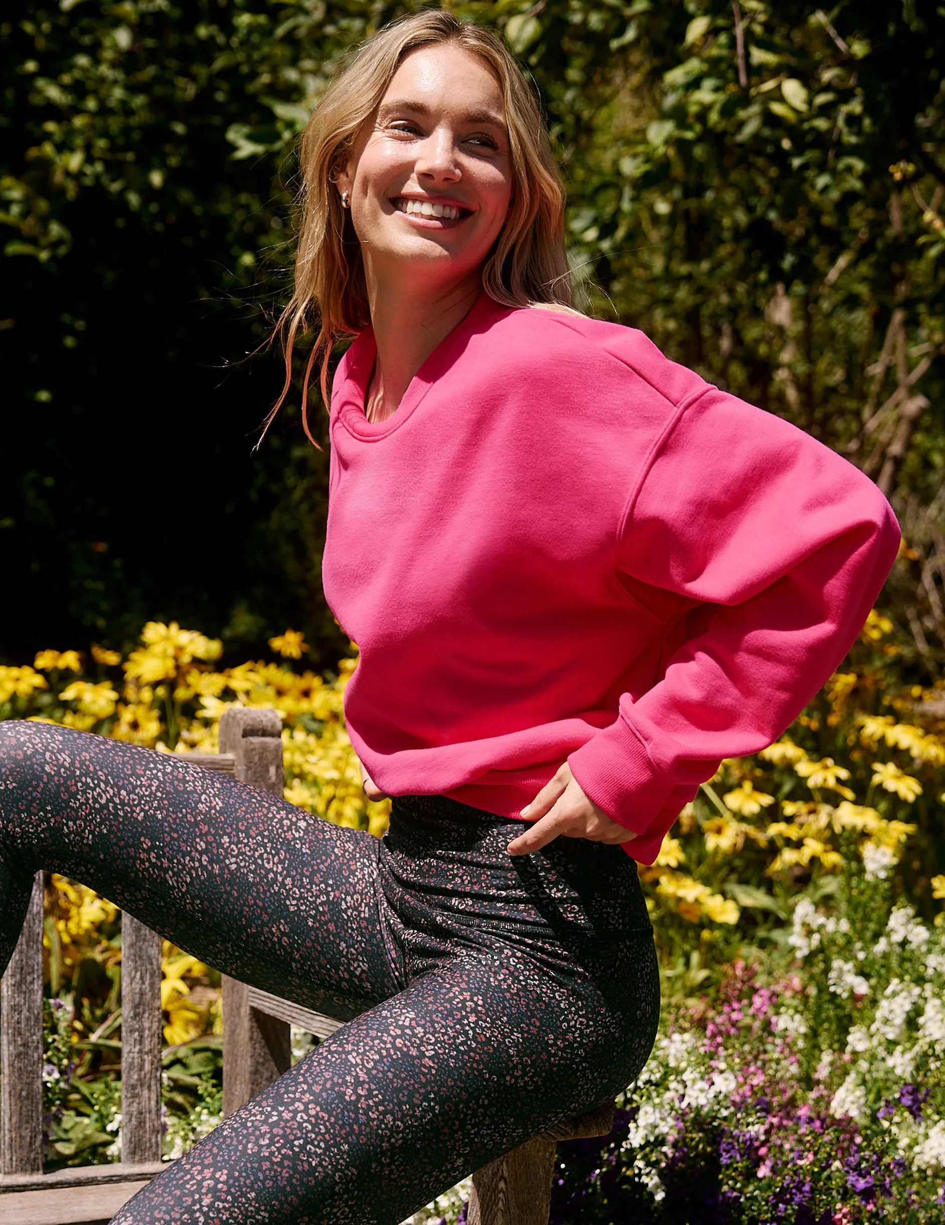 Easy Wear product yoga friendliness LuxeFleece Crewneck Sweatshirt